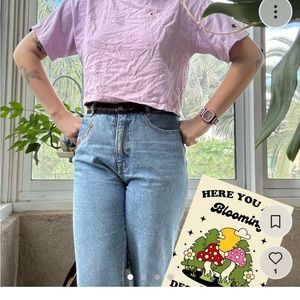 Pink champion cropped tee